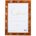 Chestnut Burled Wood Frame With Gold Horse Border