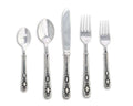 Vagabond House 5 Piece Pewter Concho Flatware