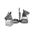 Horse Salt & Pepper Shakers with Holder Short