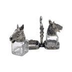 Horse Salt & Pepper Shakers with Holder Short
