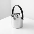 Large Ice Bucket Stainless Steel with Leather Handles