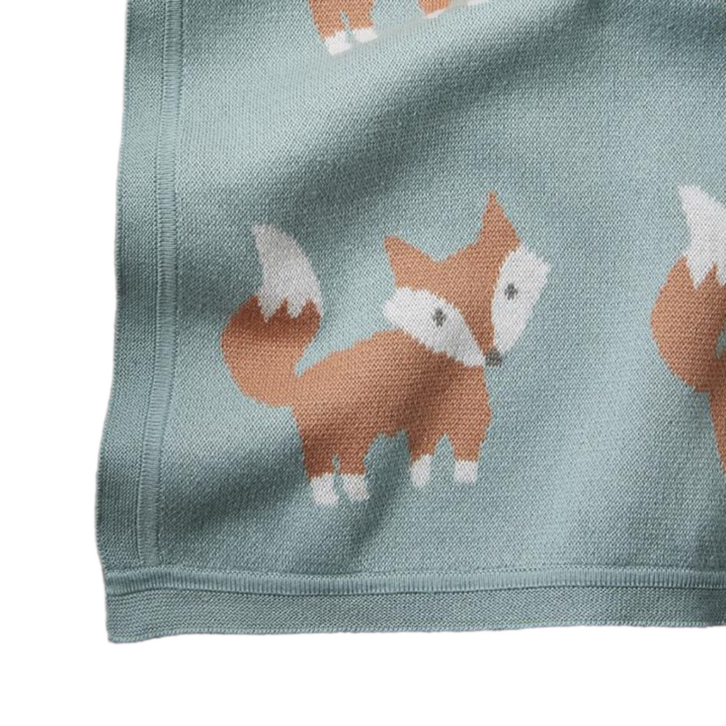 Fox Knit Baby Blanket