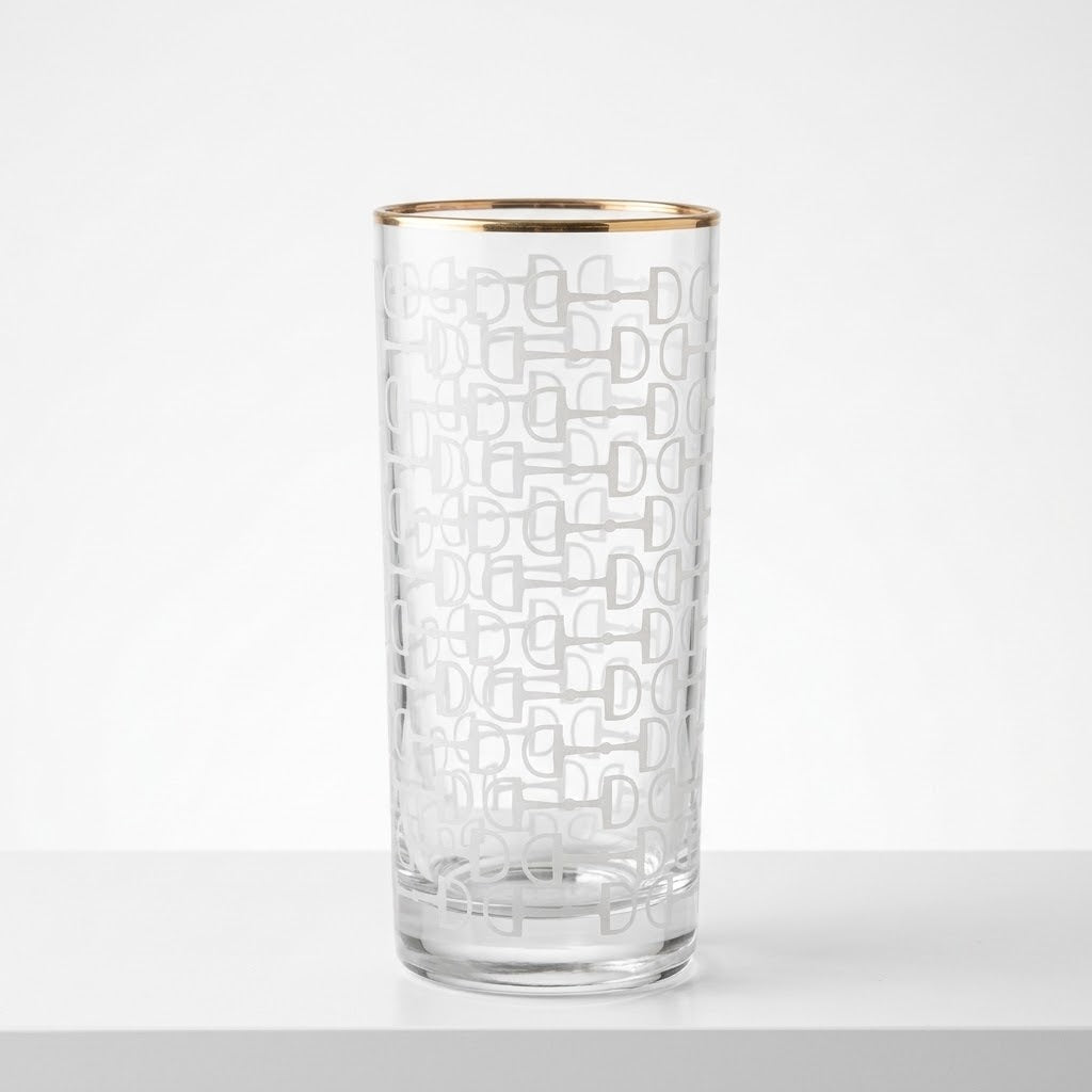 Frosted Snaffle Glasses