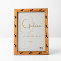Cashmere Burled Wood Frame With Dark Brown Horse Border