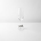 Running Fox Champagne Flutes, Pewter