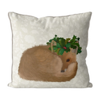 Fox & Holly Crown Pillow