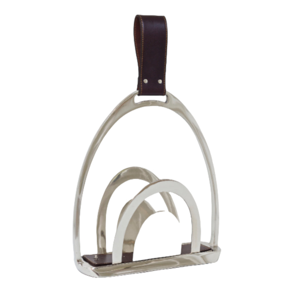 Stirrup Magazine Holder With Leather Handle