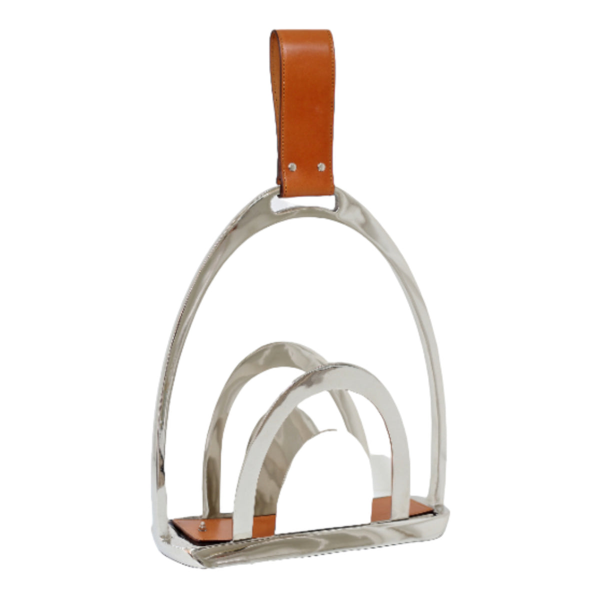 Stirrup Magazine Holder With Leather Handle