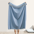 Italian Herringbone Throw Chambray