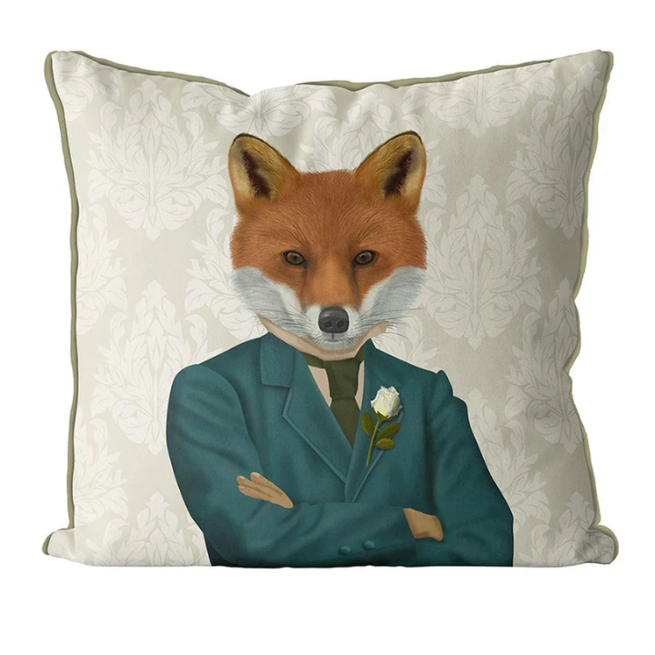 Victorian Fox Gentleman Pillow