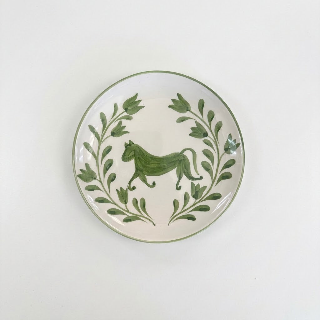 Green Horse Appetizer Plate