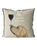 Yellow Lab Wine Lover Pillow