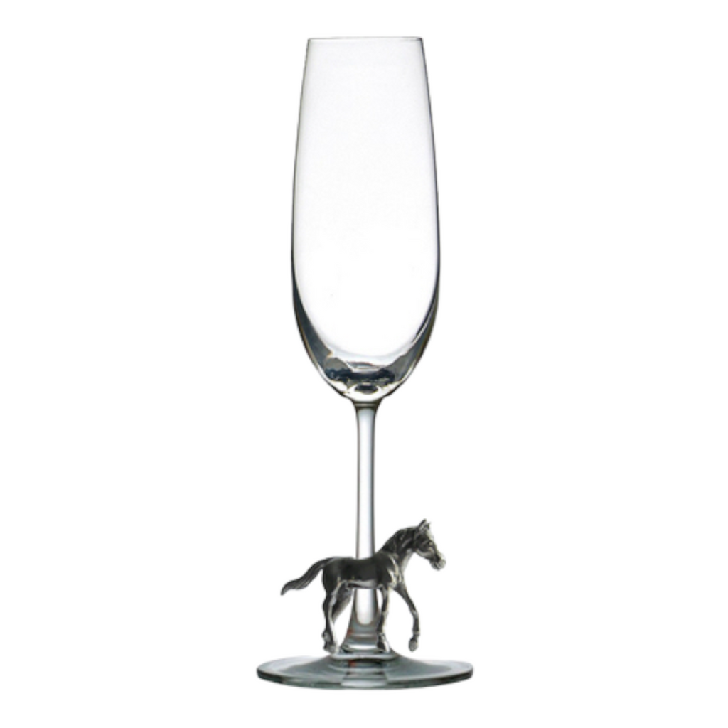 Running Horse Accent Glassware, Pewter