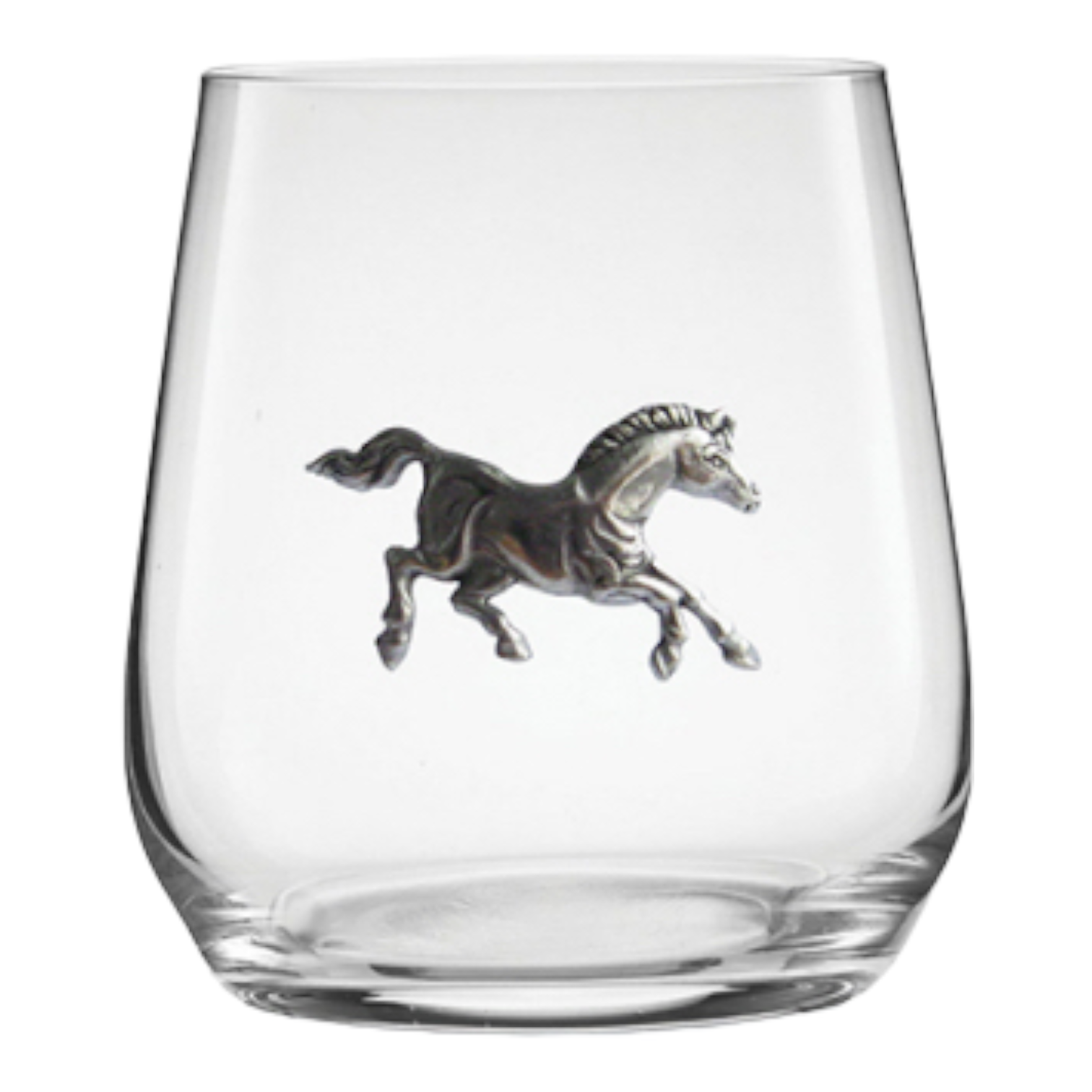 Running Horse Accent Glassware, Pewter