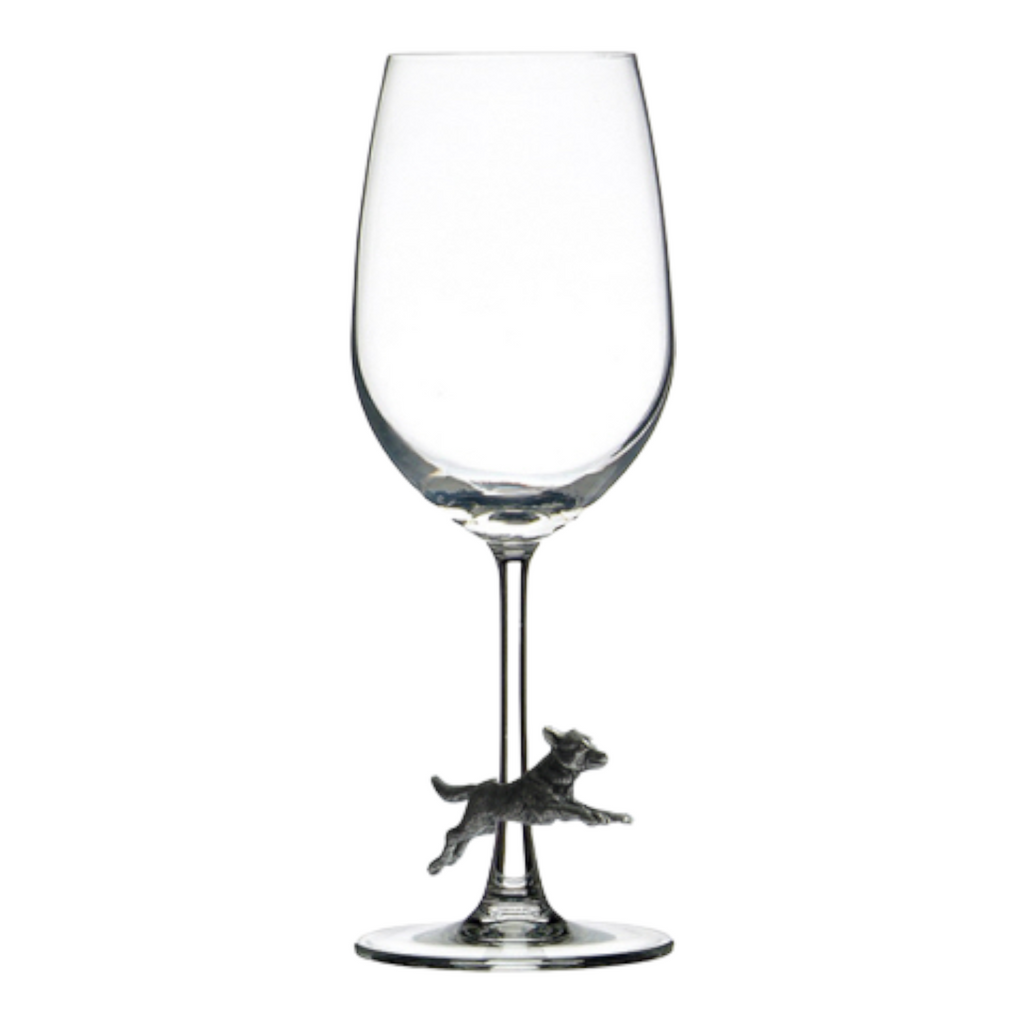 Running Fox Accent Glassware, Pewter