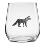 Running Fox Accent Glassware, Pewter