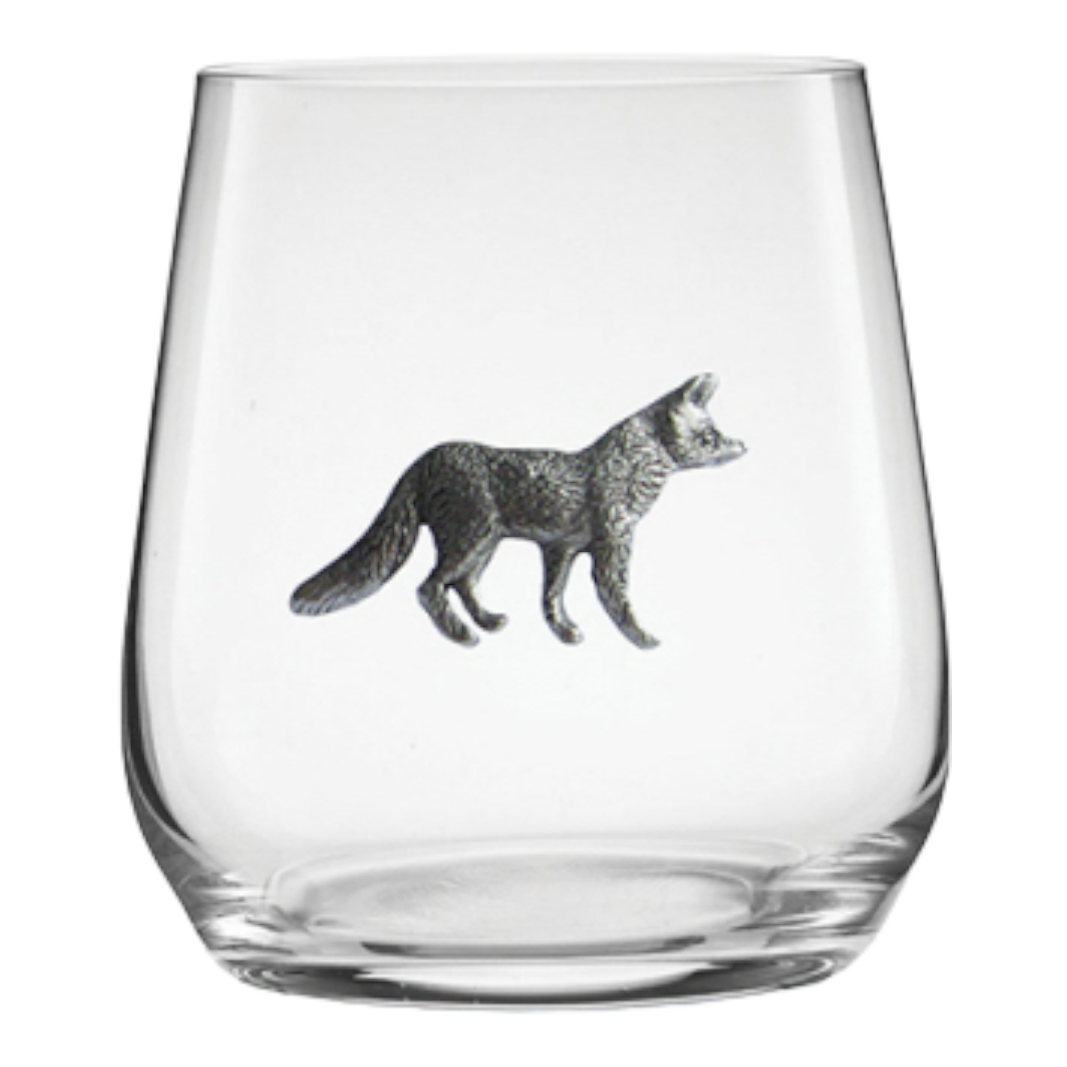 Running Fox Accent Glassware, Pewter