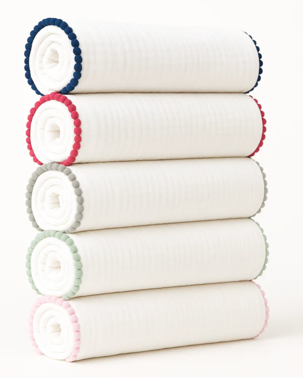 Pompom Swaddle Baby Blanket