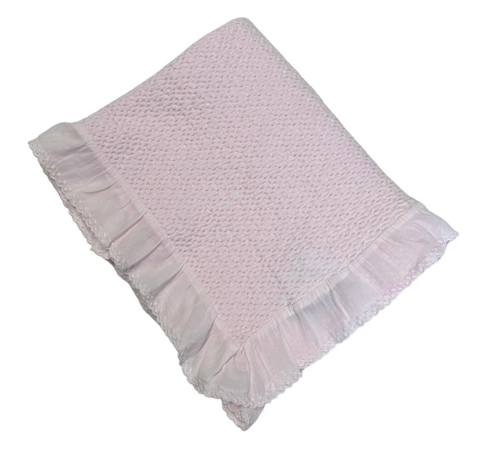 Stonewashed Baby Blanket with Ruffle