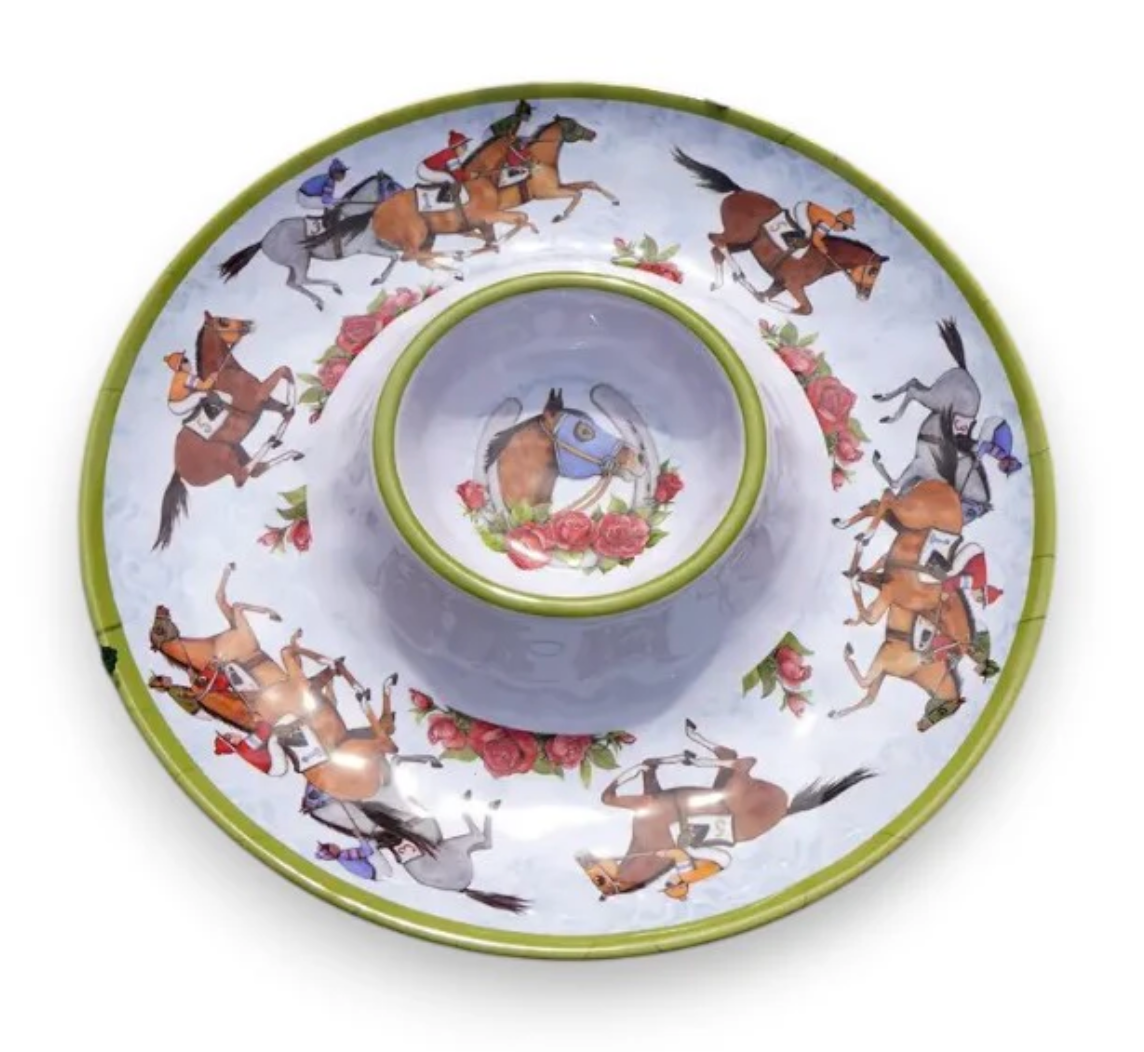 Day at the Races Chip & Dip Melamine