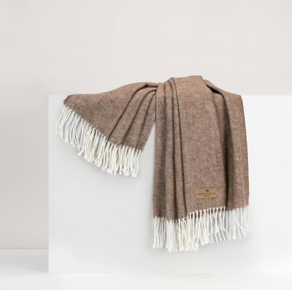 Italian Herringbone Throw Cocoa