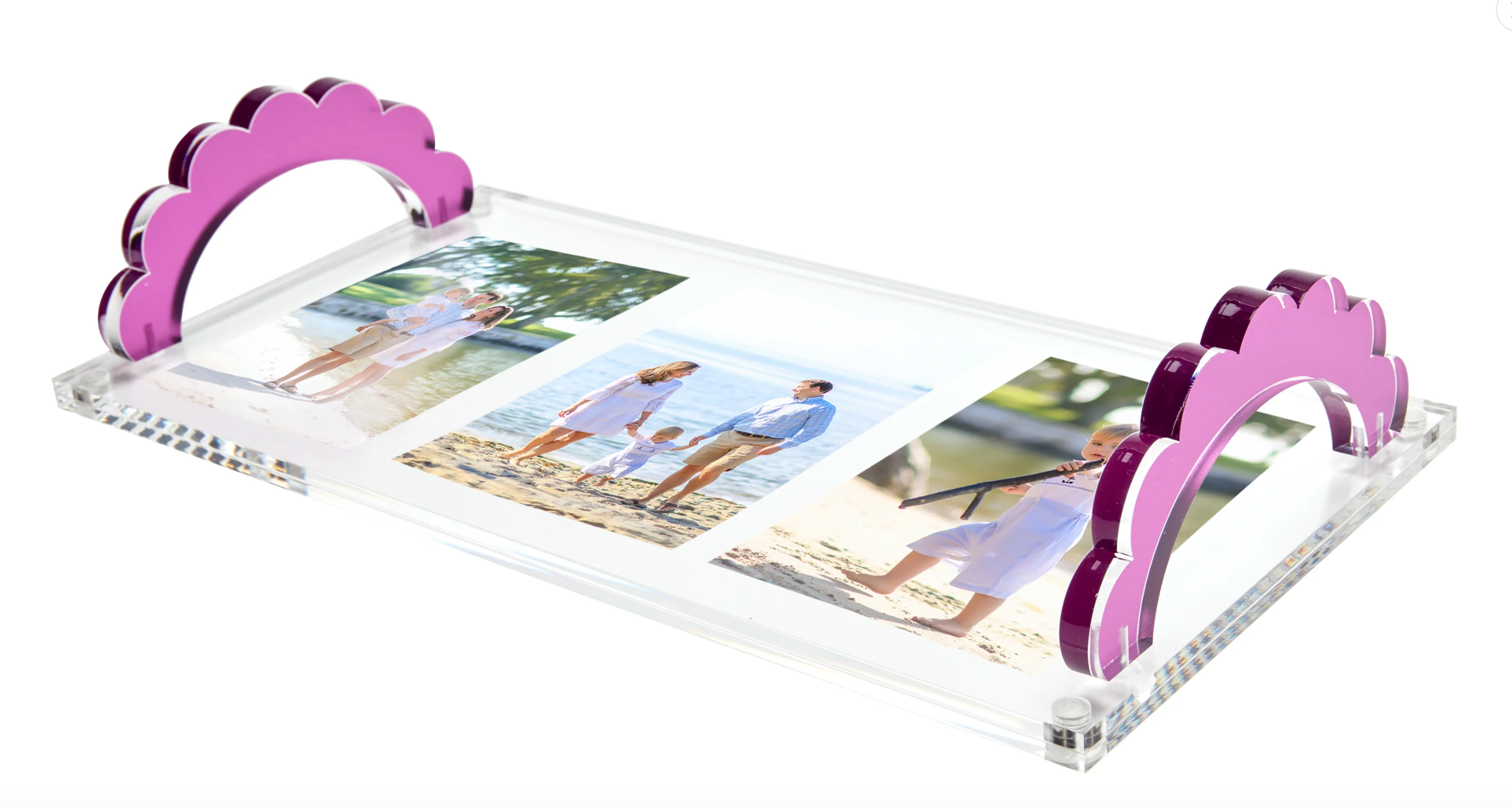 Scallop Handle Photo Tray