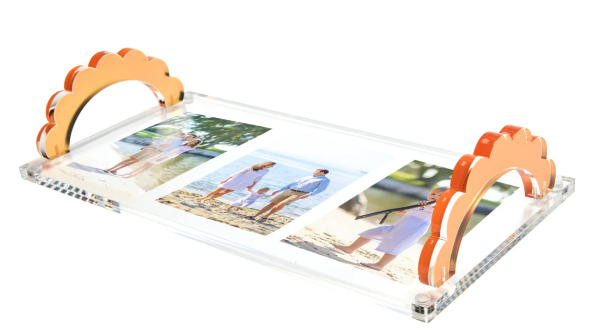 Scallop Handle Photo Tray