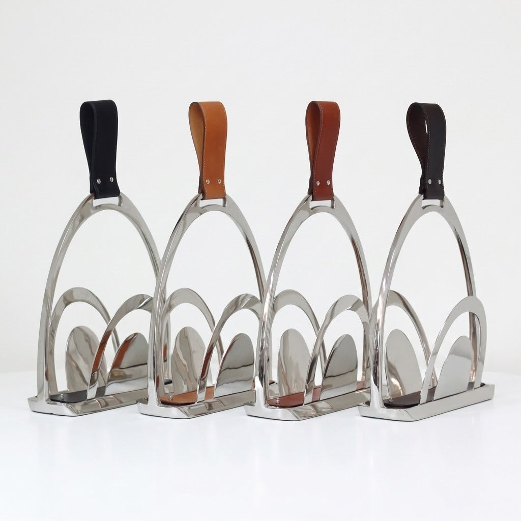 Stirrup Magazine Holder With Leather Handle