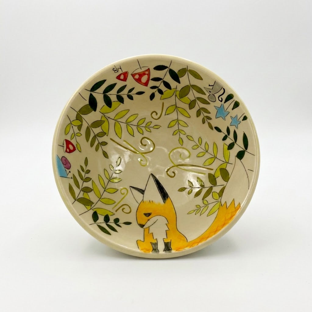 Foxes & Ferns Porcelain Bowls