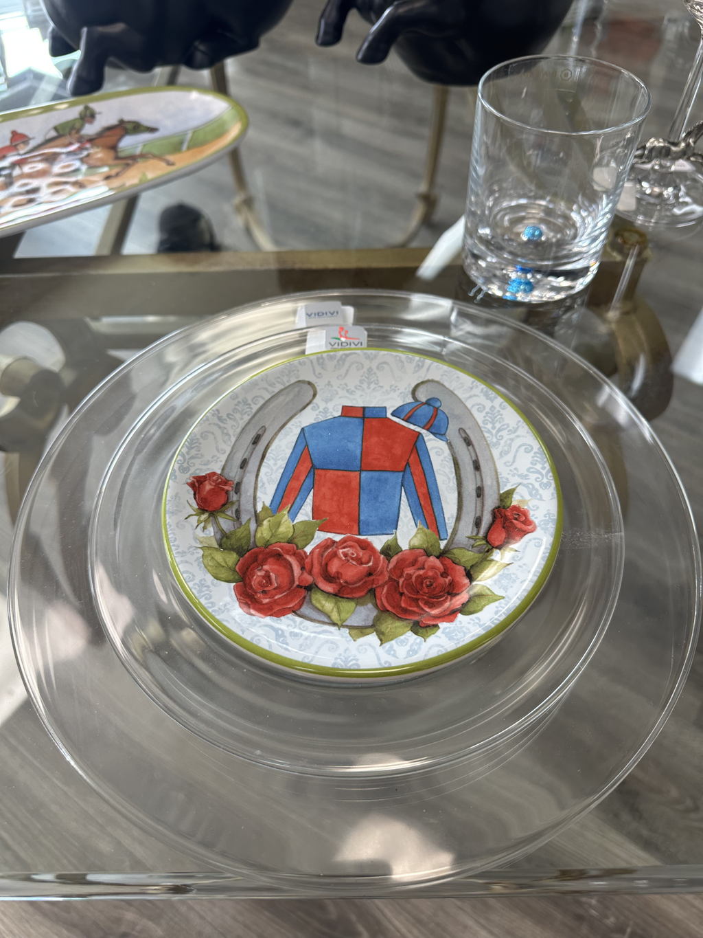 Day at the Races Canape Plates Set of 4