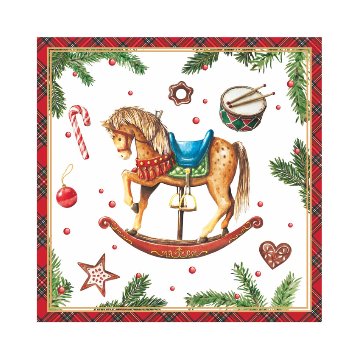 Classic Rocking Horse Napkin Ckt