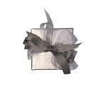 Textured Satin Silver Wrapping with Silver Ribbon