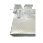 White Quilted Wrapping with White Ribbon