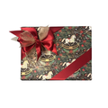 Christmas Rocking Horse Wrapping with Red Ribbon