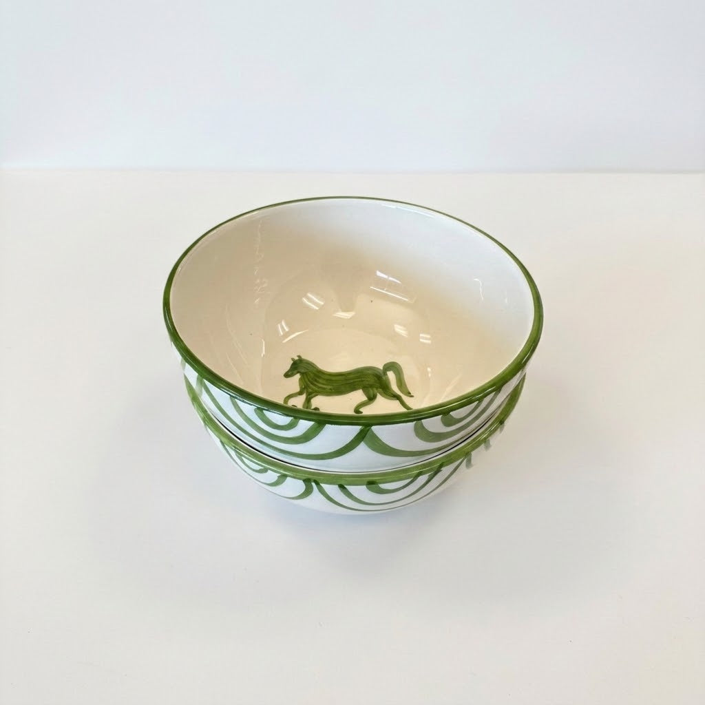 Green Horse Cereal Bowl
