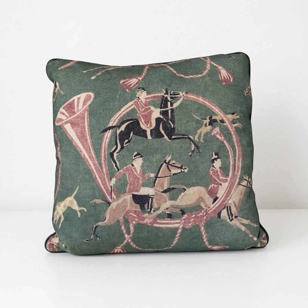 20x20 Fox Hunt Equestrian Throw Pillow