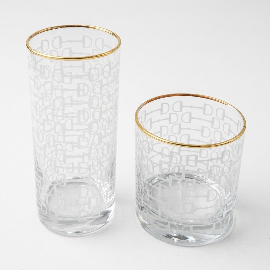 Frosted Snaffle Glasses