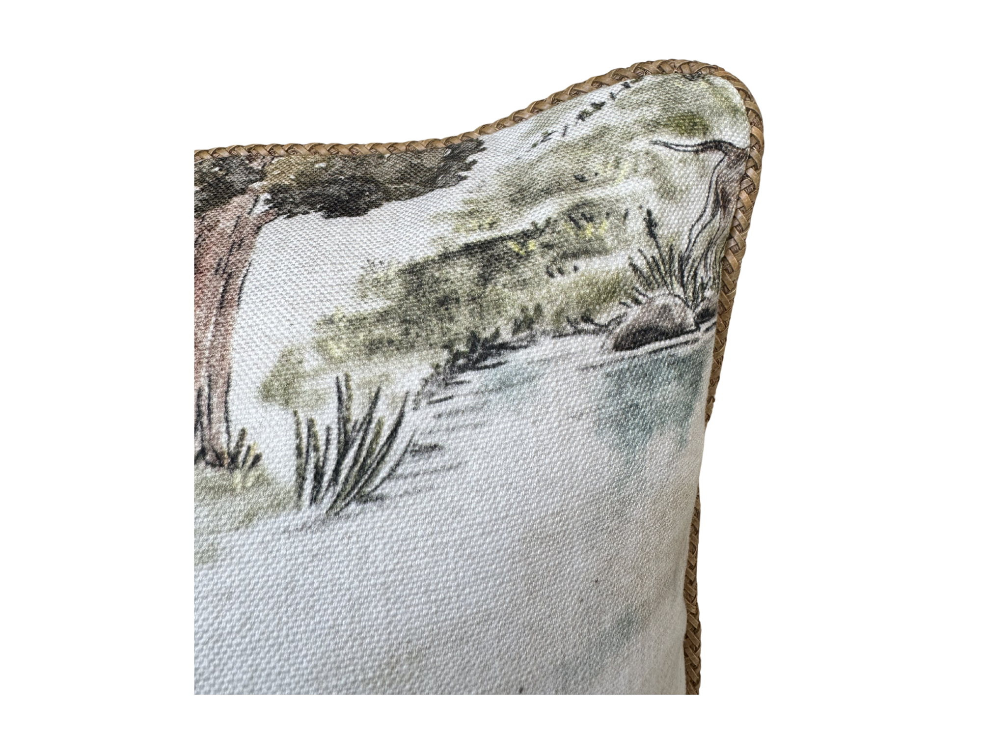 20x20 Landscape Fox Hunt Throw Pillow