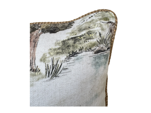 20x20 Landscape Fox Hunt Throw Pillow