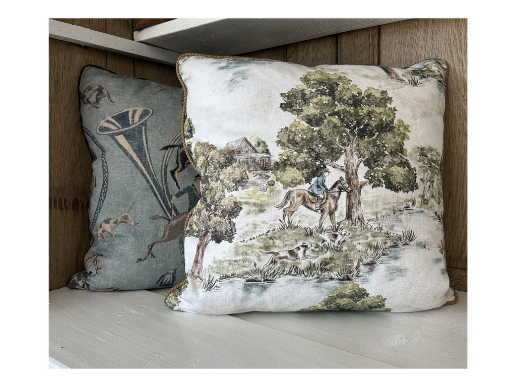 20x20 Landscape Fox Hunt Throw Pillow