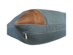 20x20 Embroidered Crossed Polo Mallets Pillow Blue