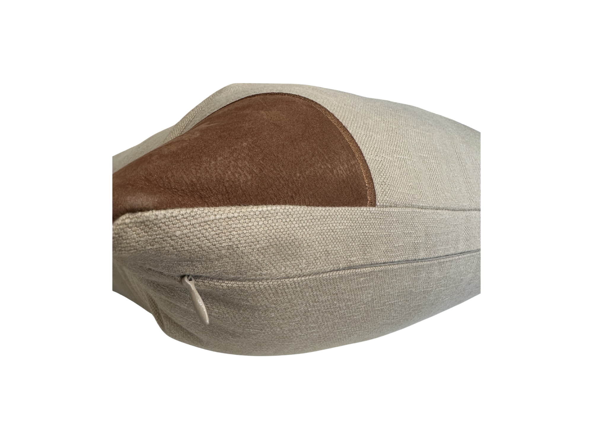 20x20 Embroidered Crossed Polo Mallets Pillow Tan