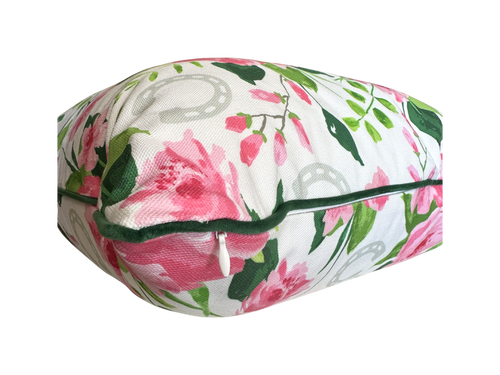 20x20 Pink Rose & Horseshoe Throw PIllow