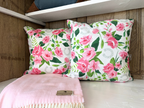 20x20 Pink Rose & Horseshoe Throw PIllow