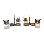 Fox Salt & Pepper Shakers with Holder Short