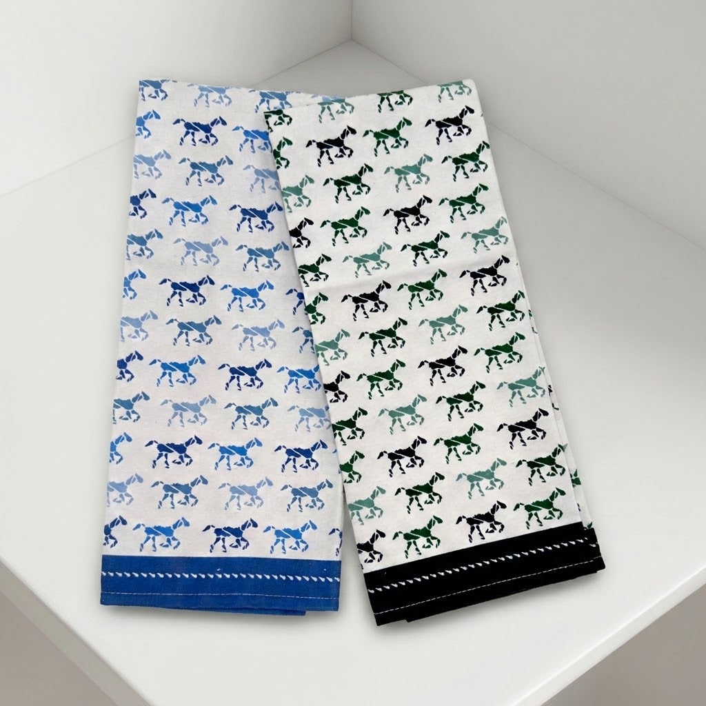 Derby Blue & Green Tea Towels