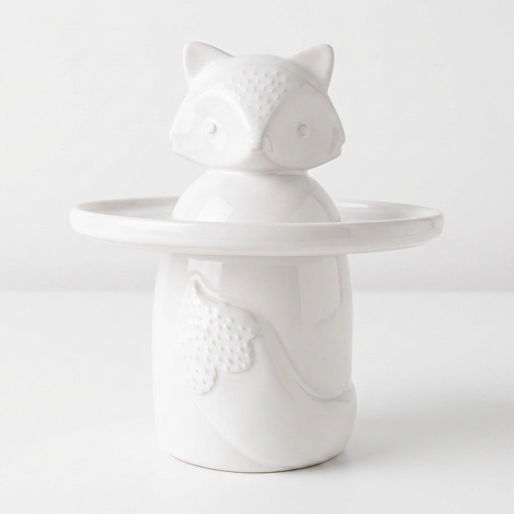 White Fox Treat Jar