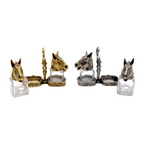 Horse Salt & Pepper Shakers with Holder Short