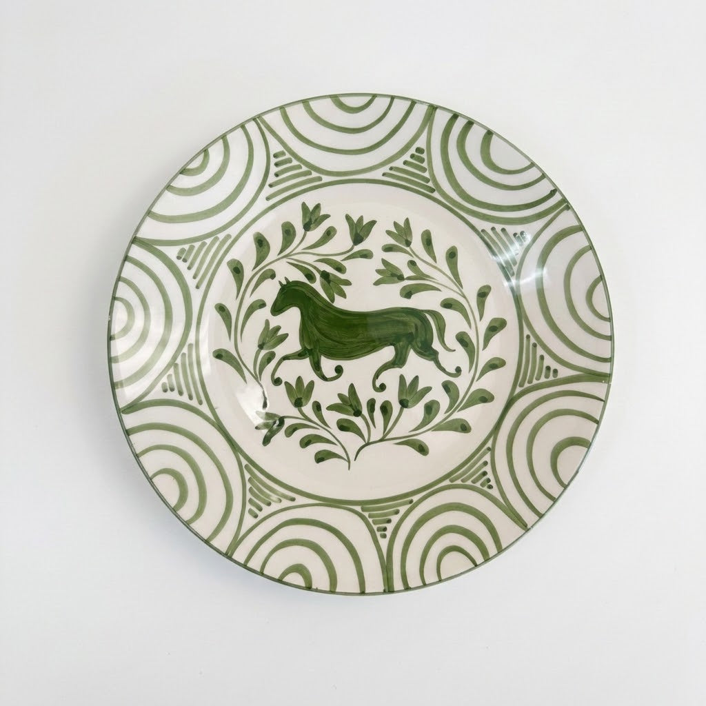 Green Horse Salad Plate