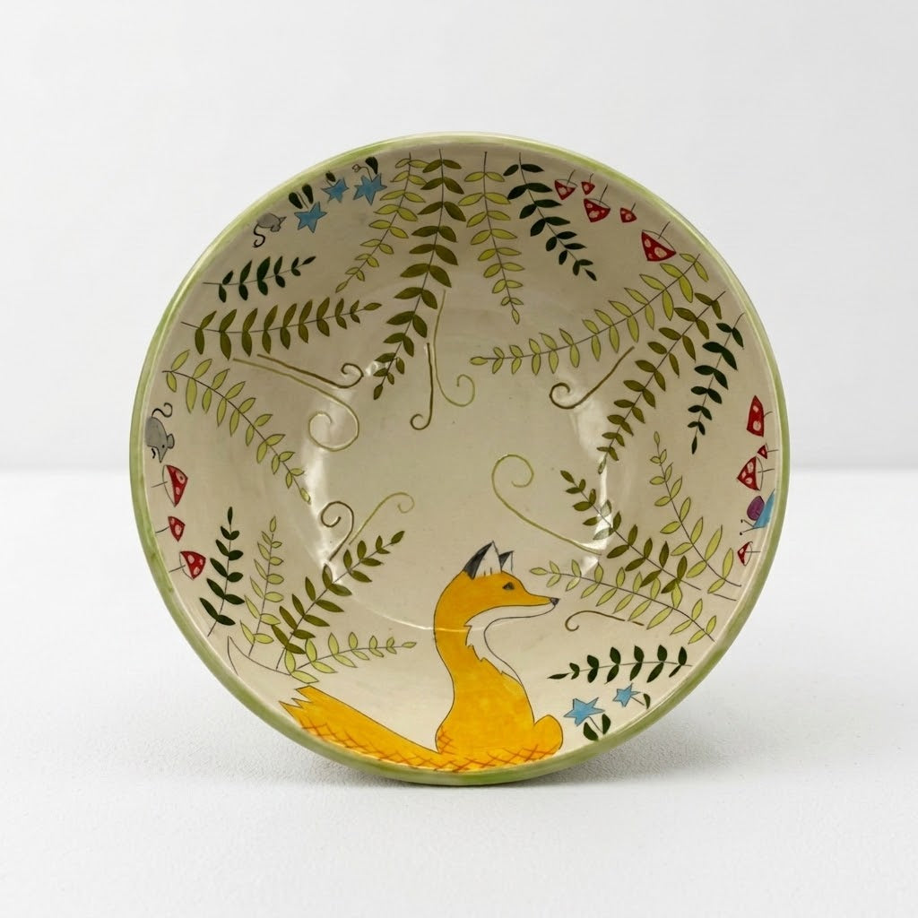 Foxes & Ferns Porcelain Bowls